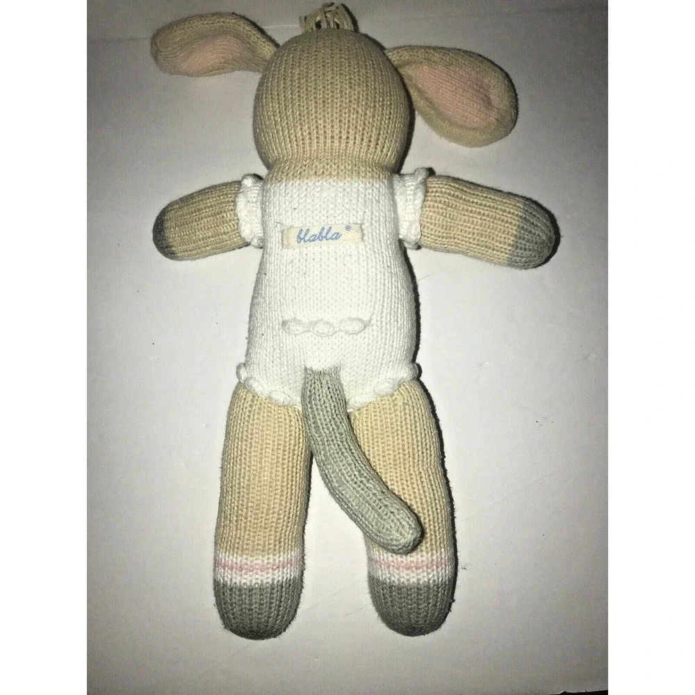 Blabla doll Pearl the Dog bla bla knit soft ragdoll bunny ivory puppy dog 12